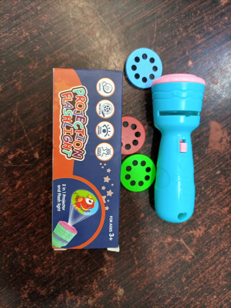 Midea Hub™ Projection Kids Flash Light – Fun Learning Toy with 3 Cards