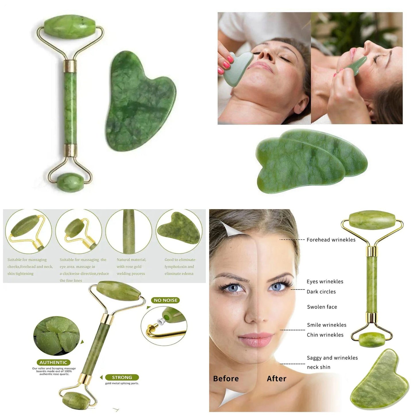 Midea Hub™ Jade Roller &amp; Face Massager – Glow, Lift &amp; Relax